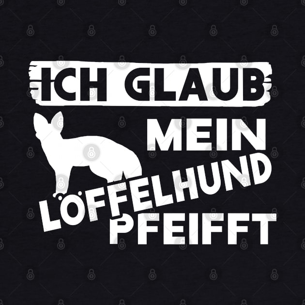 Löffelhund Spruch pfeifft Musik Fuchs Motiv by FindYourFavouriteDesign